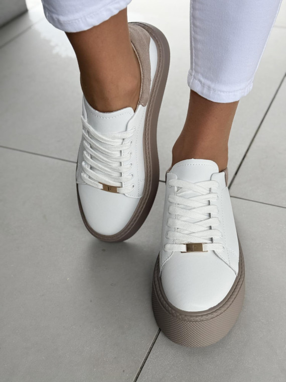 Sneakersy damskie ze skóry naturalnej