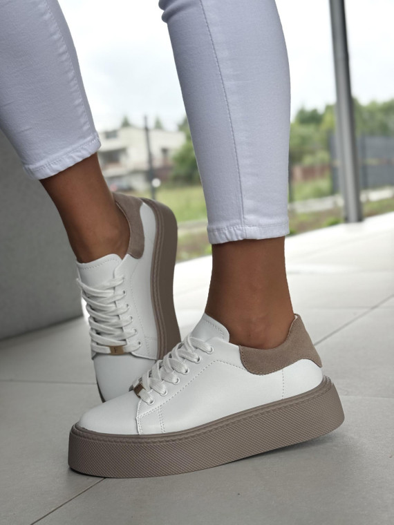 Sneakersy damskie ze skóry naturalnej