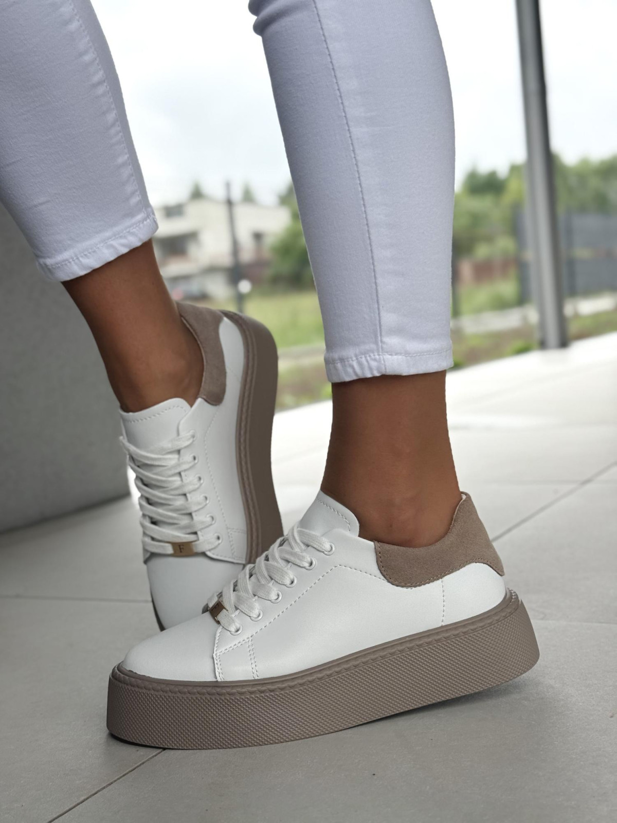 Sneakersy damskie ze skóry naturalnej