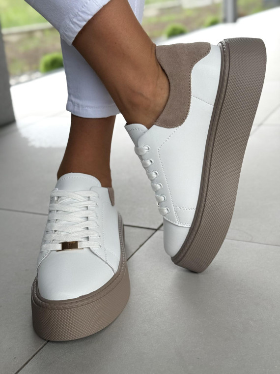 Sneakersy damskie ze skóry naturalnej