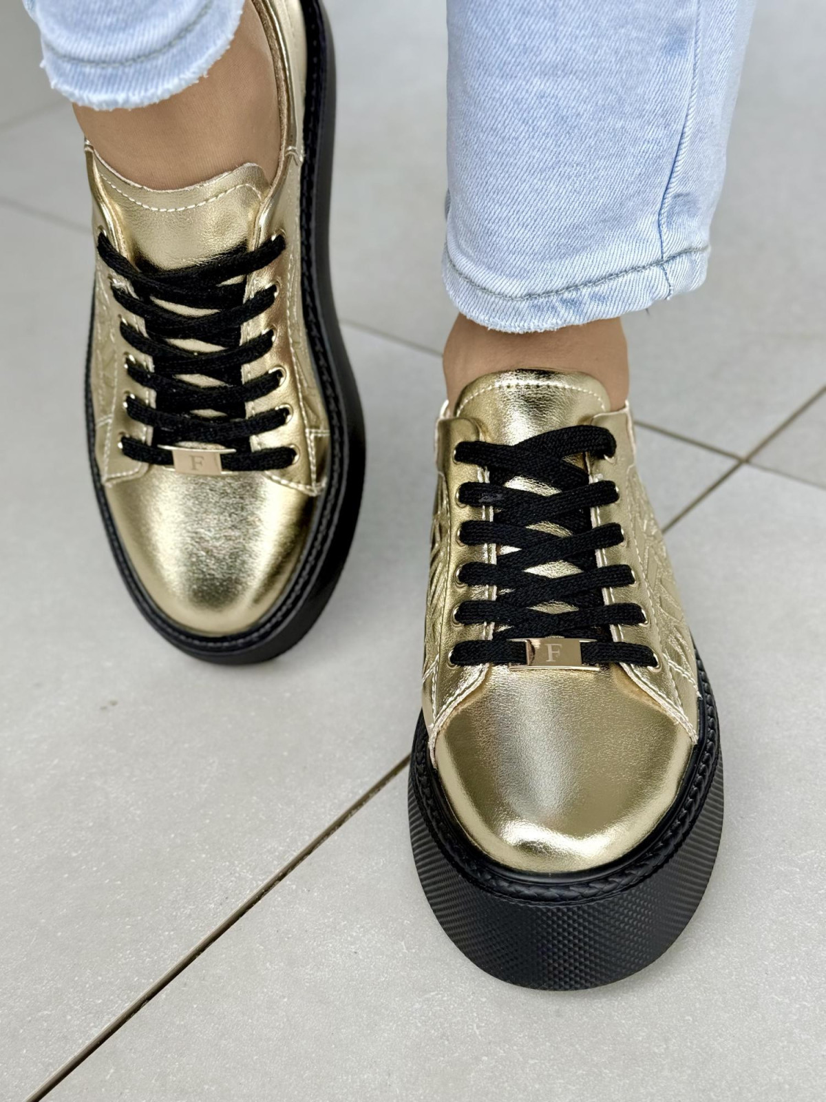 Sneakersy damskie ze skóry naturalnej