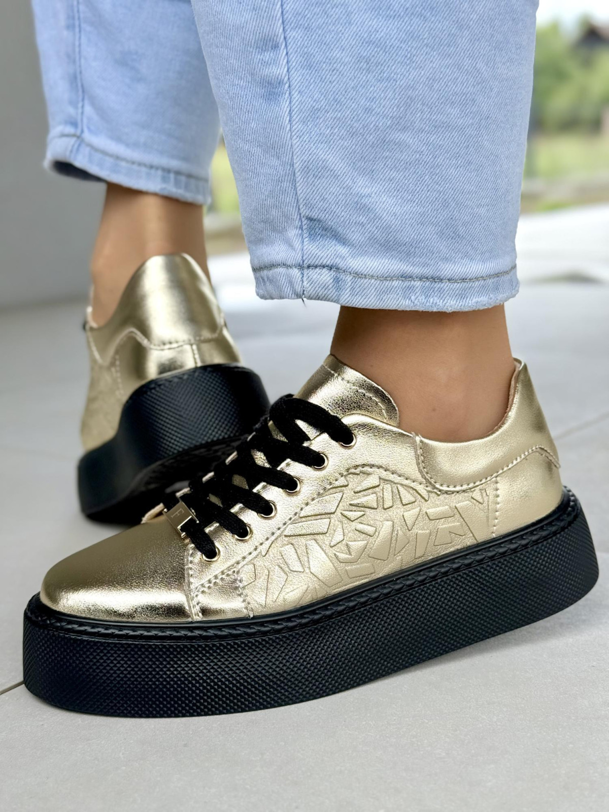 Sneakersy damskie ze skóry naturalnej