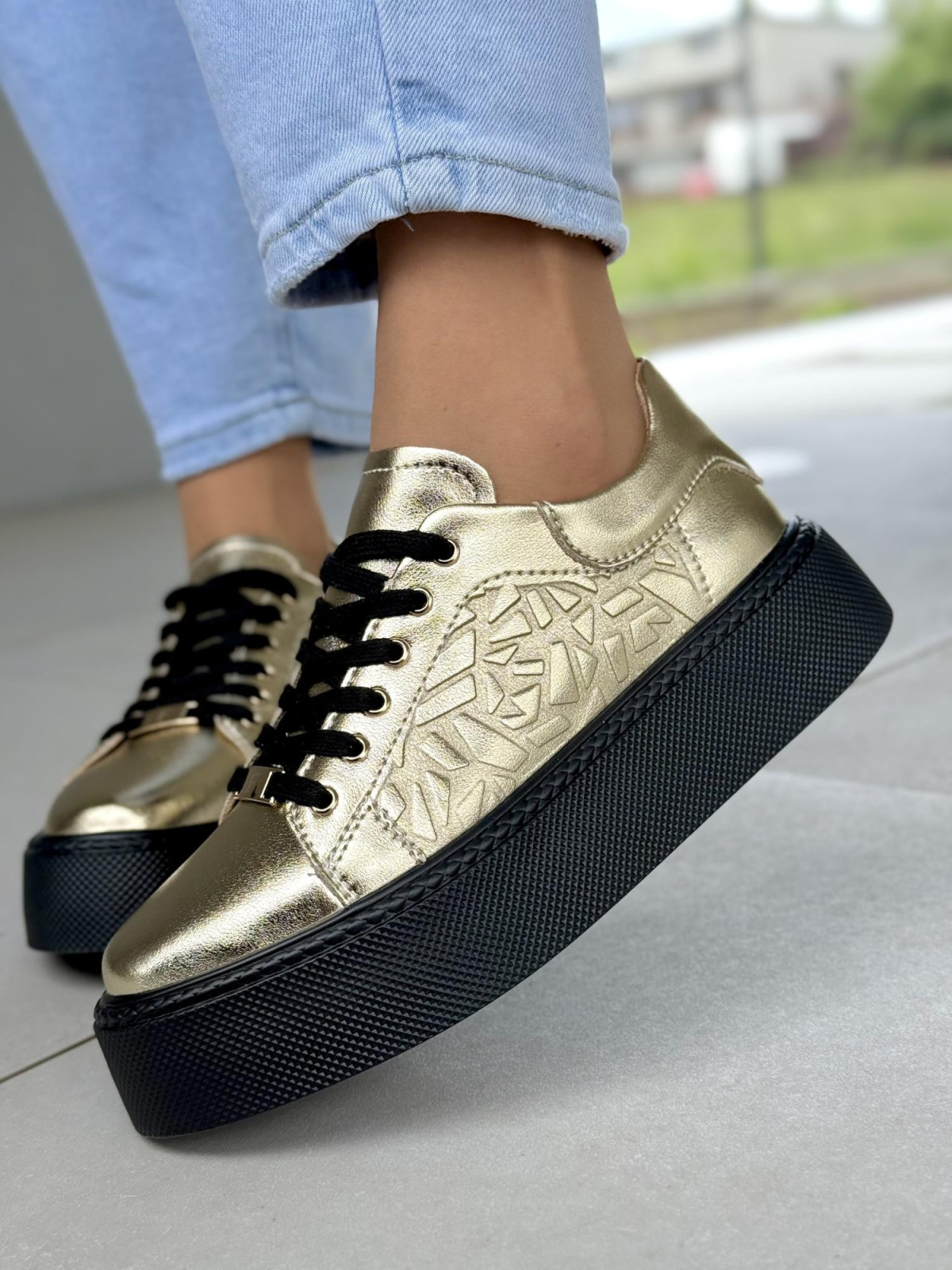 Sneakersy damskie ze skóry naturalnej