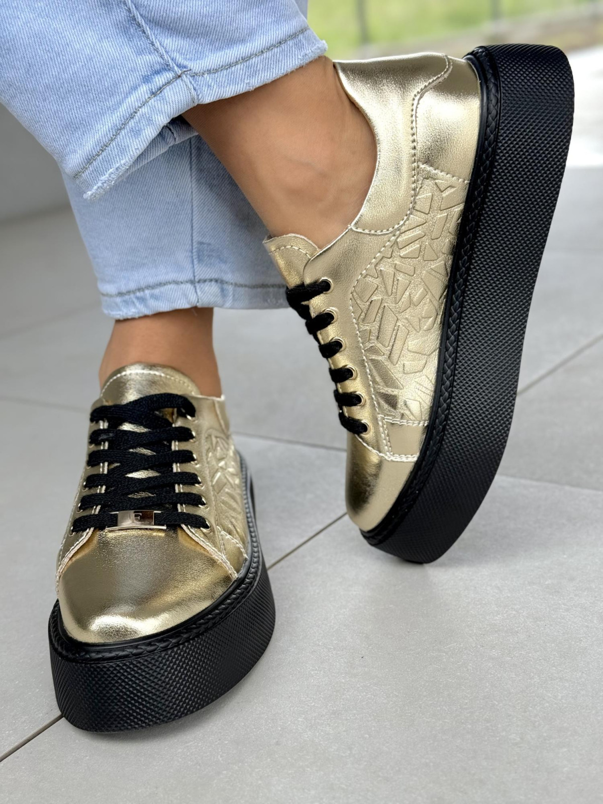 Sneakersy damskie ze skóry naturalnej