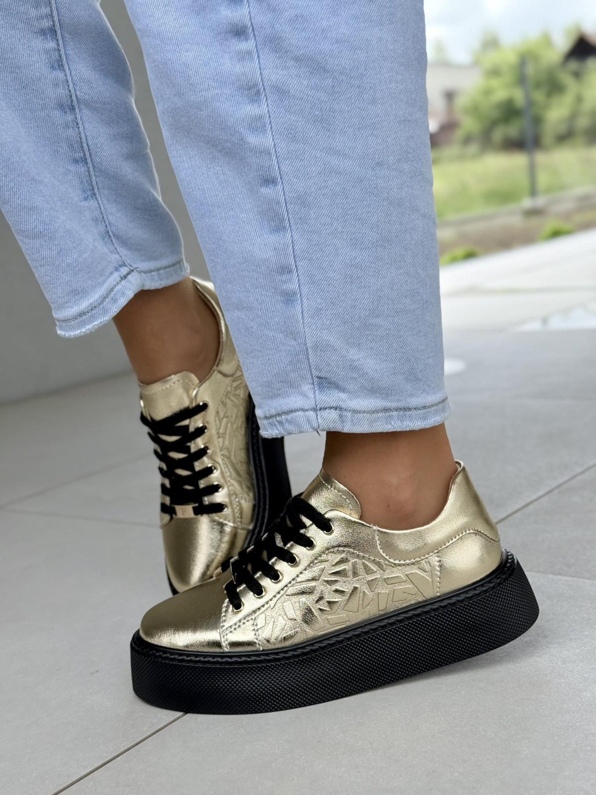 Sneakersy damskie ze skóry naturalnej