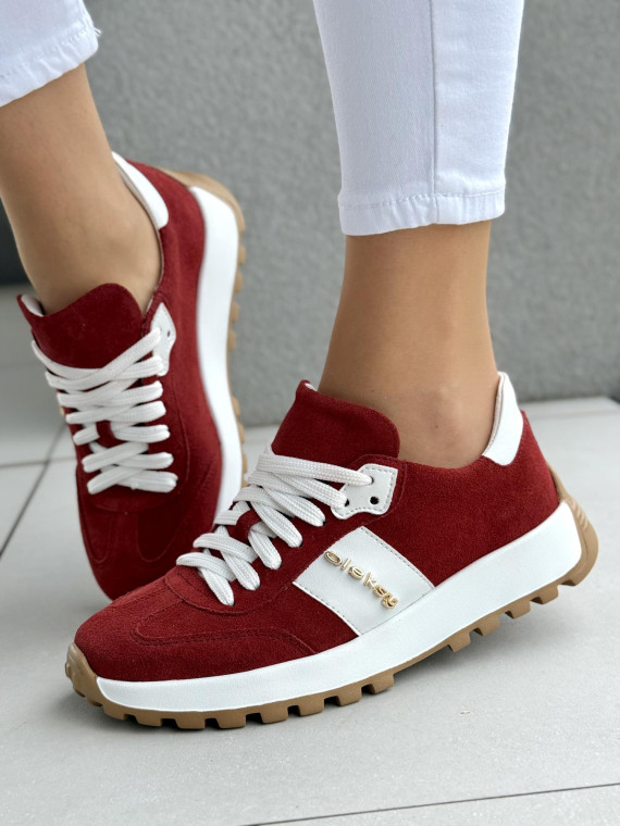 Sneakersy damskie OLEKSY ze skóry naturalnej Polskiej produkcji