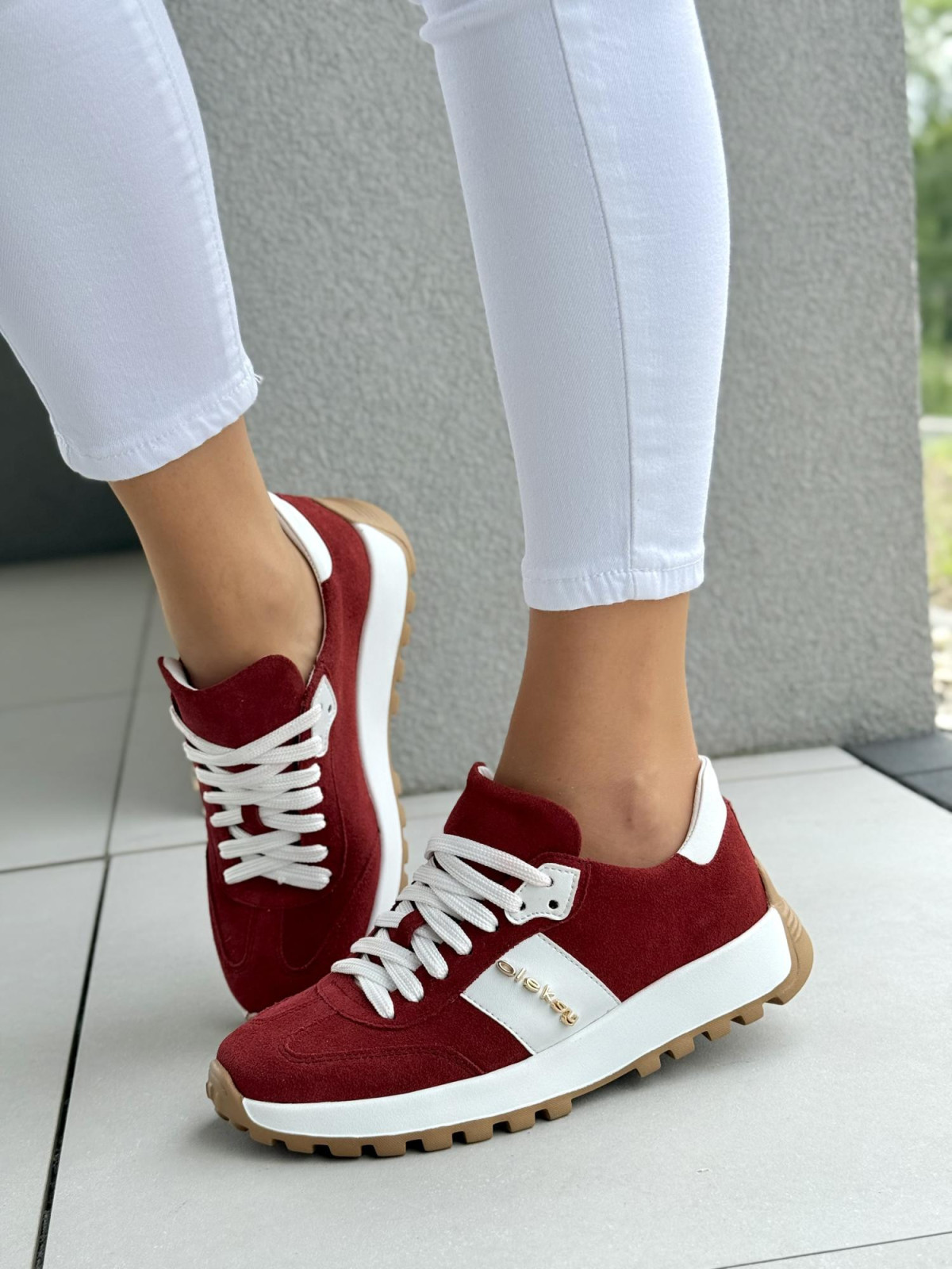 Sneakersy damskie OLEKSY ze skóry naturalnej Polskiej produkcji