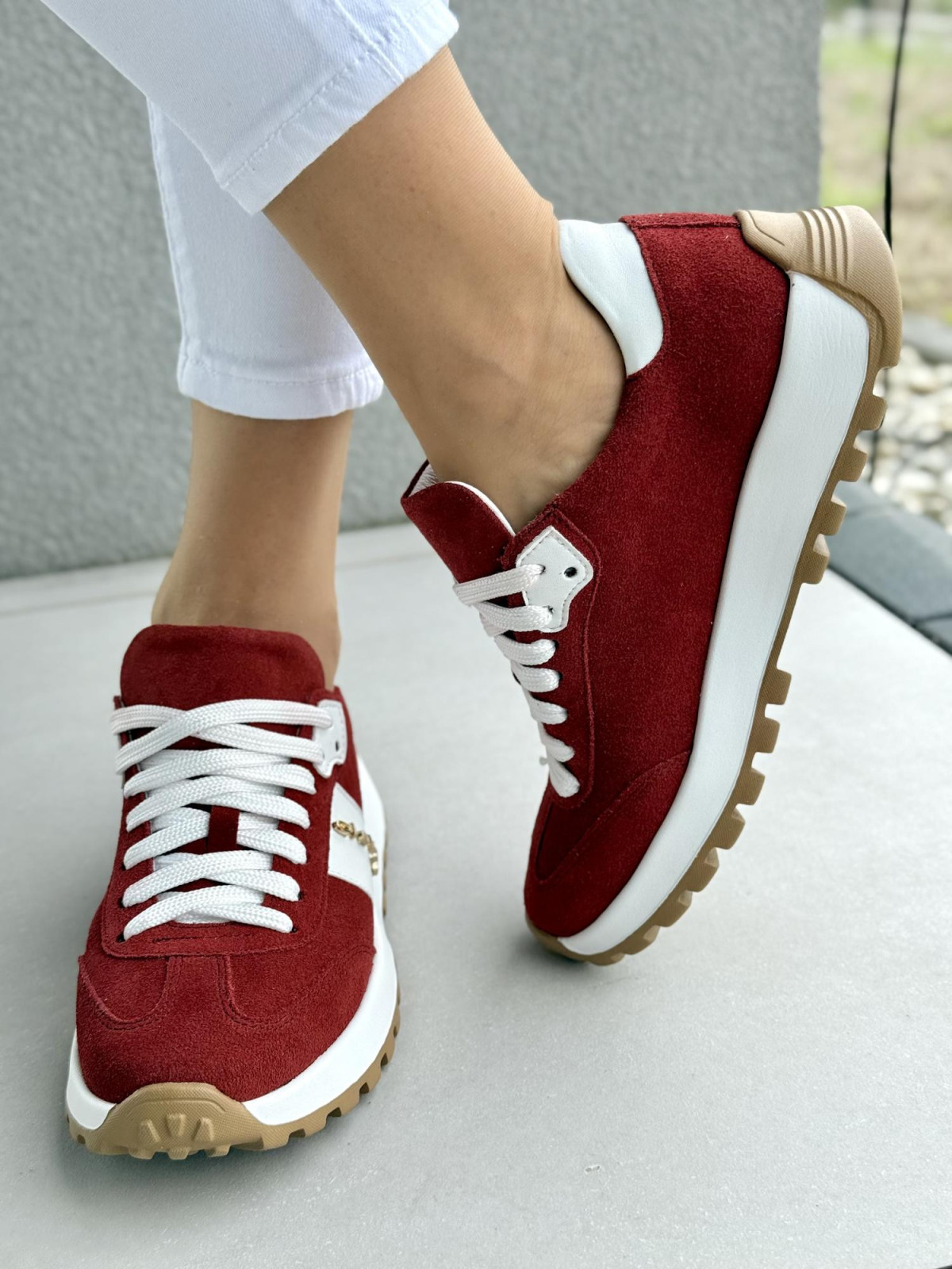 Sneakersy damskie OLEKSY ze skóry naturalnej Polskiej produkcji