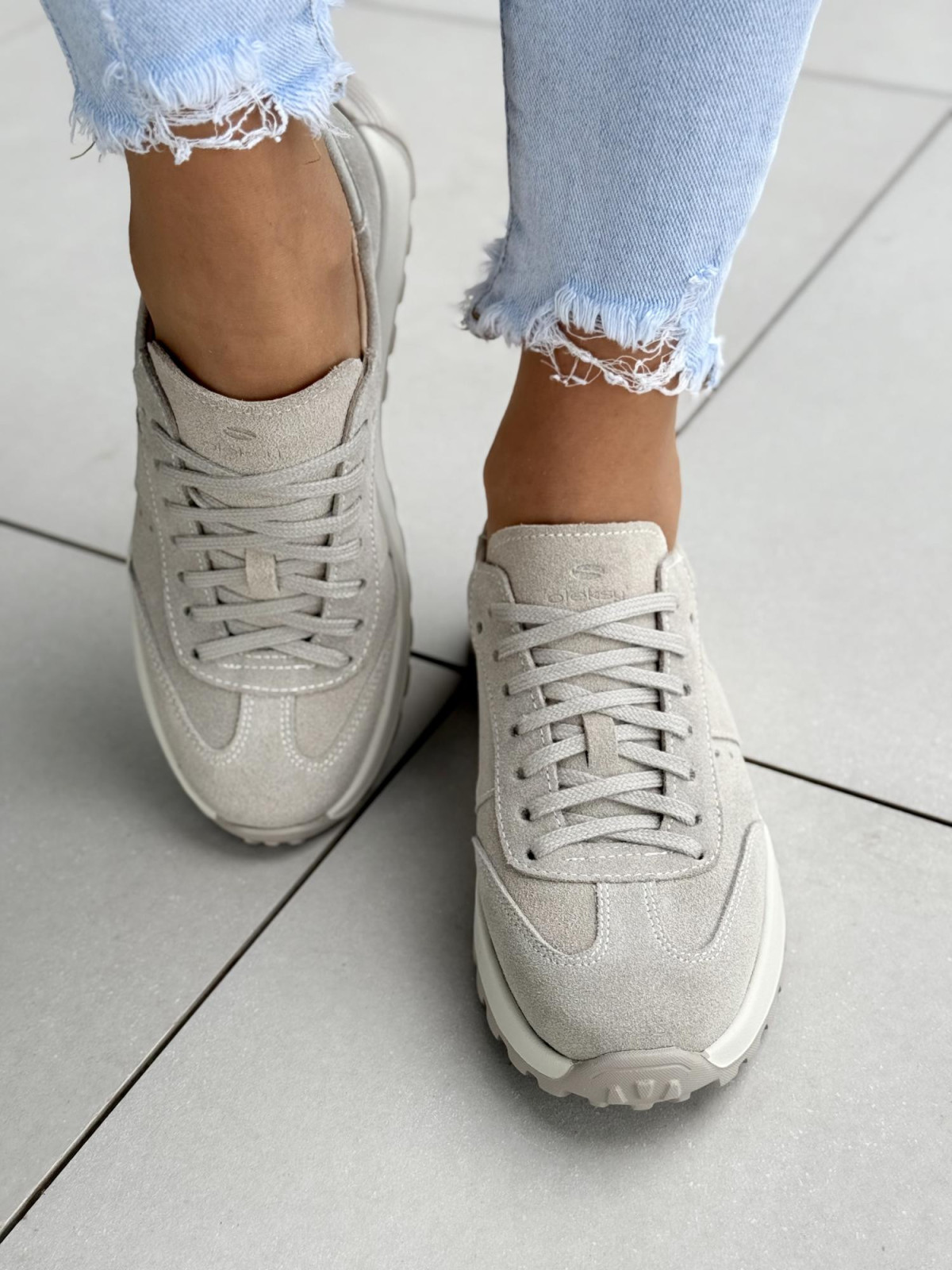 Sneakersy damskie OLEKSY ze skóry naturalnej Polskiej produkcji