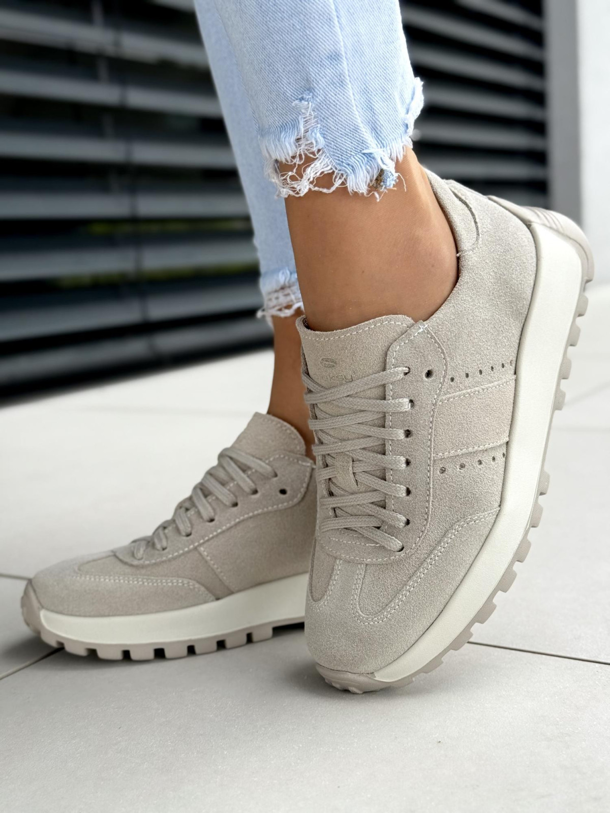 Sneakersy damskie OLEKSY ze skóry naturalnej Polskiej produkcji