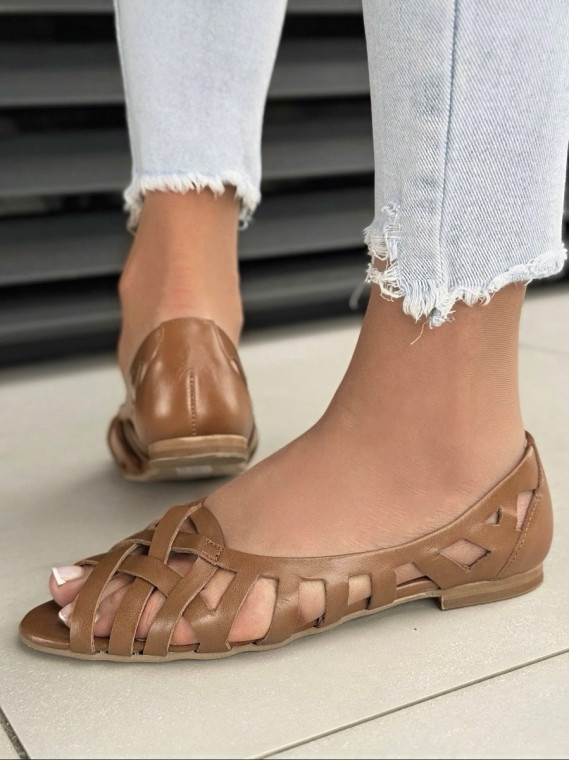 Sandałki damskie OLEKSY ze skóry naturalnej Polskiej produkcji