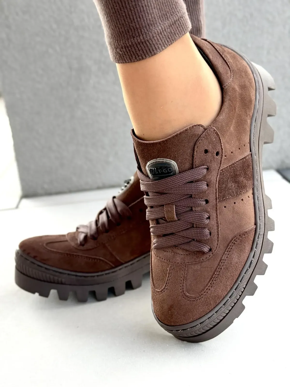 Trapery damskie OLEKSY ze skóry naturalnej Polskiej produkcji