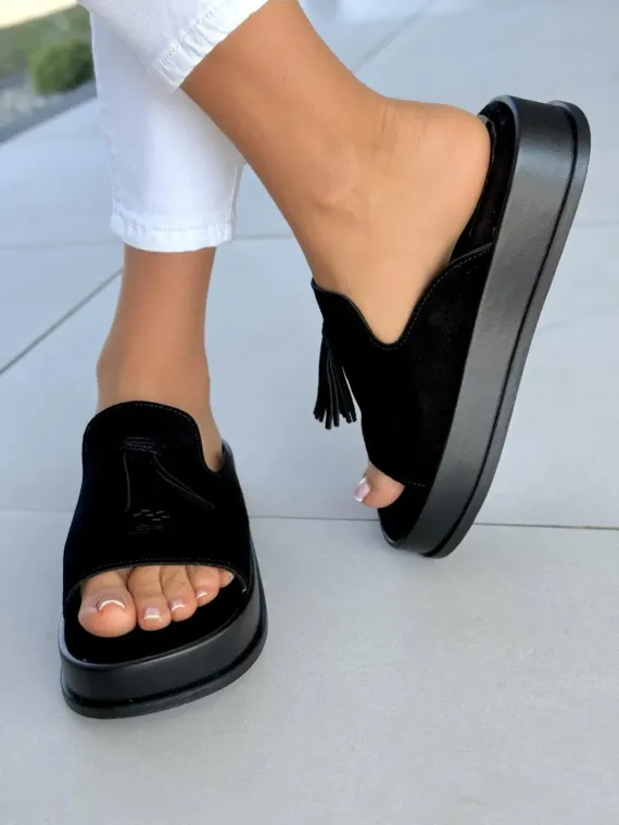 Klapki damskie OLEKSY ze skóry naturalnej Polskiej produkcji