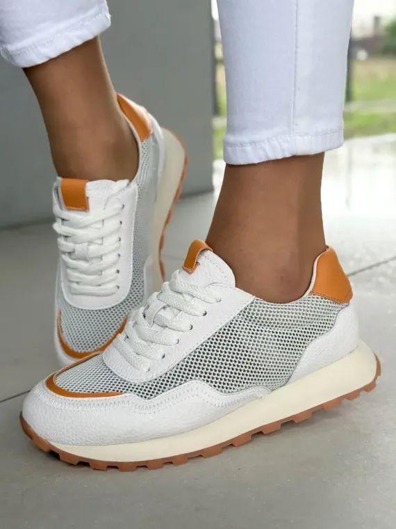 Sneakersy damskie ze skóry naturalnej