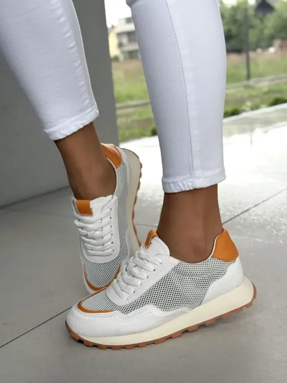 Sneakersy damskie ze skóry naturalnej