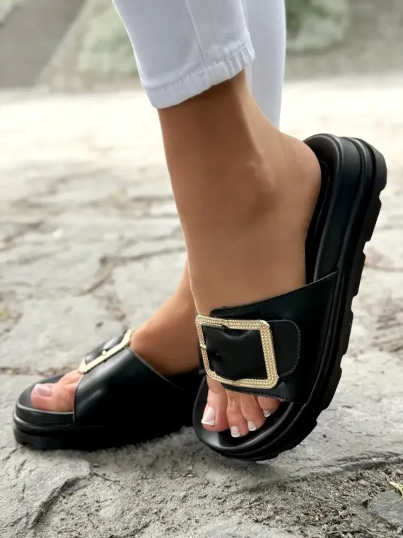 Klapki damskie OLEKSY ze skóry naturalnej Polskiej produkcji