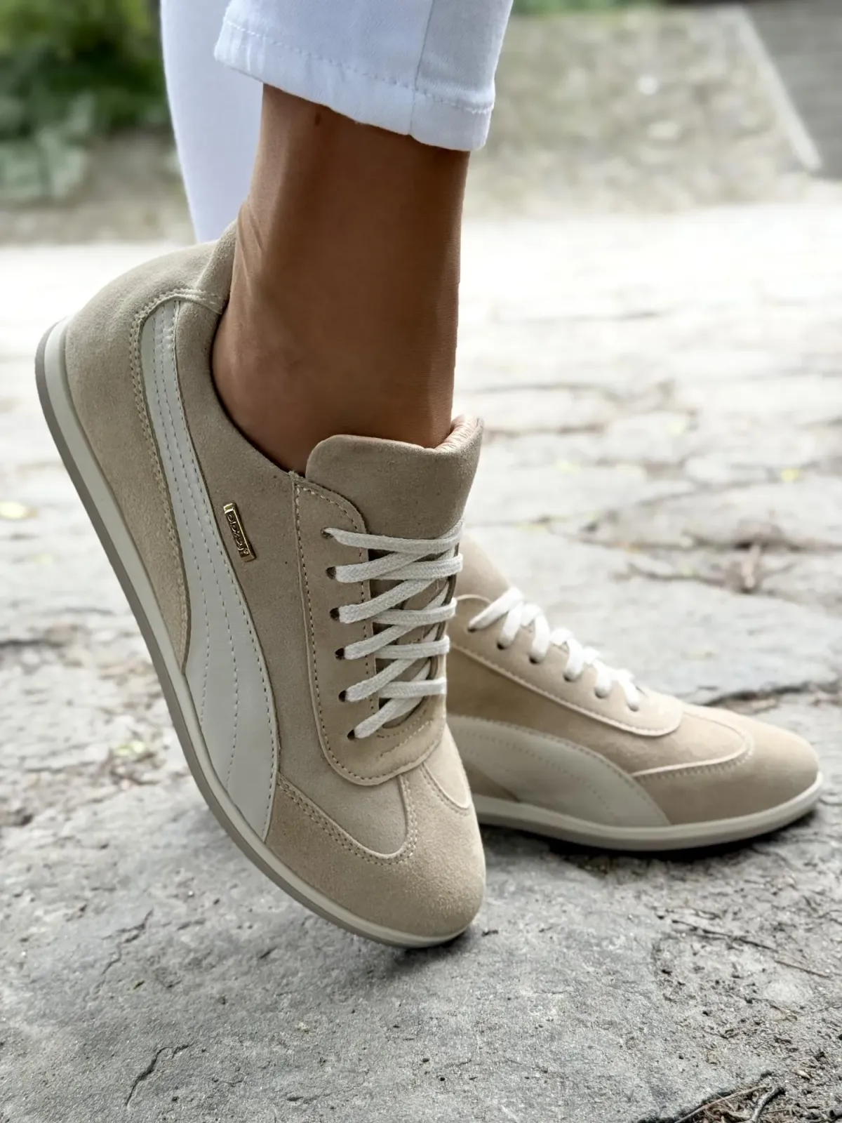 Sneakersy damskie OLEKSY ze skóry naturalnej Polskiej produkcji