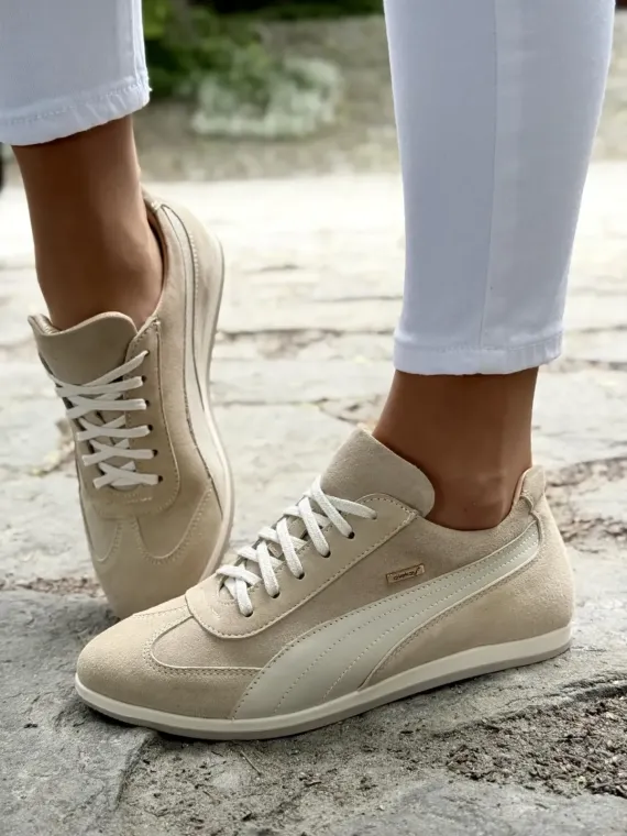 Sneakersy damskie OLEKSY ze skóry naturalnej Polskiej produkcji