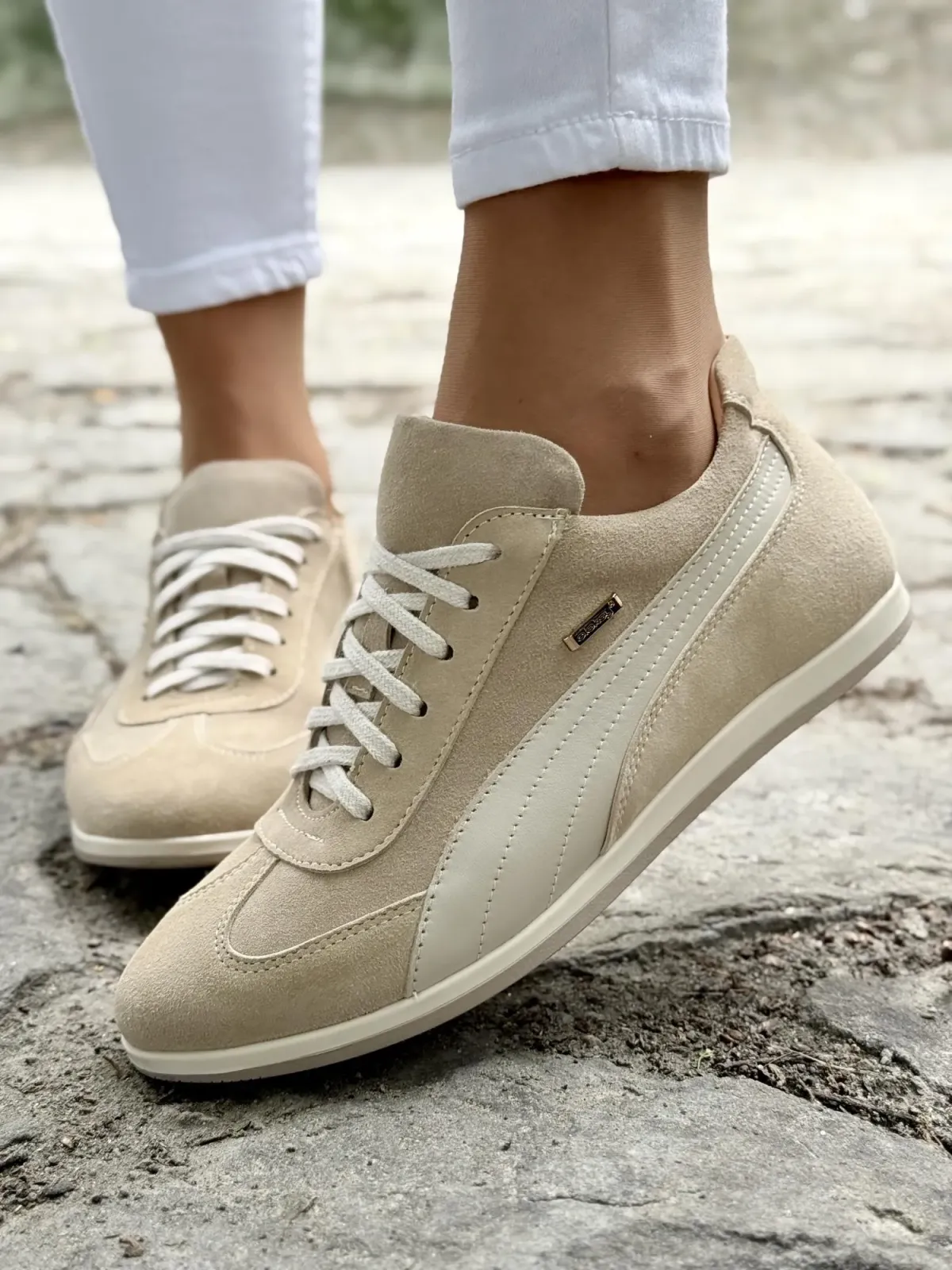 Sneakersy damskie OLEKSY ze skóry naturalnej Polskiej produkcji