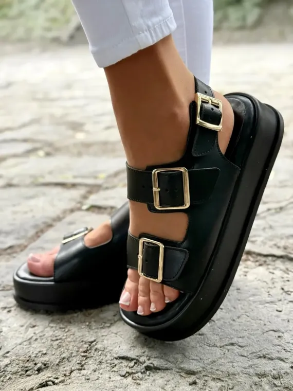 Sandałki damskie OLEKSY ze skóry naturalnej Polskiej produkcji