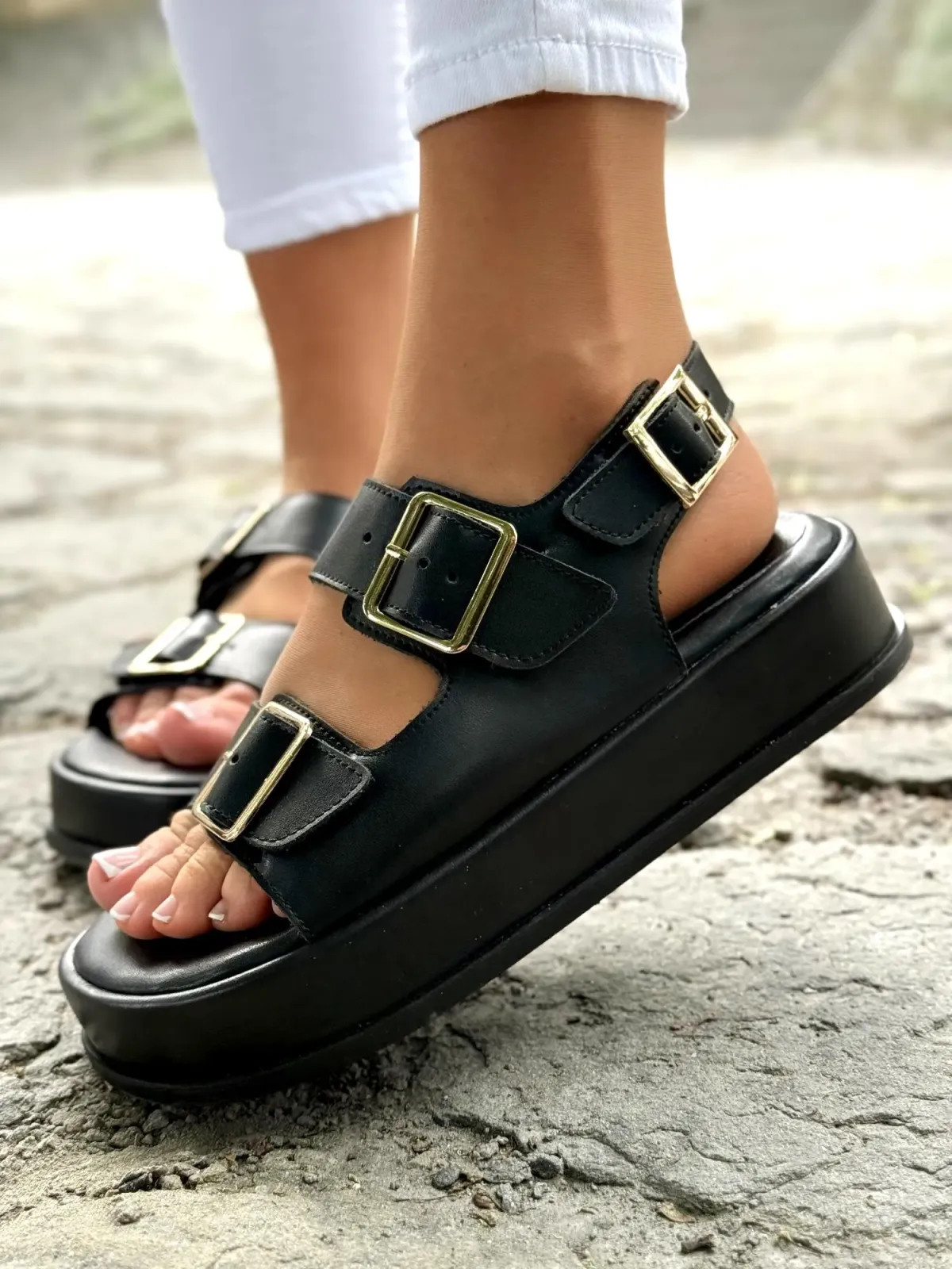 Sandałki damskie OLEKSY ze skóry naturalnej Polskiej produkcji