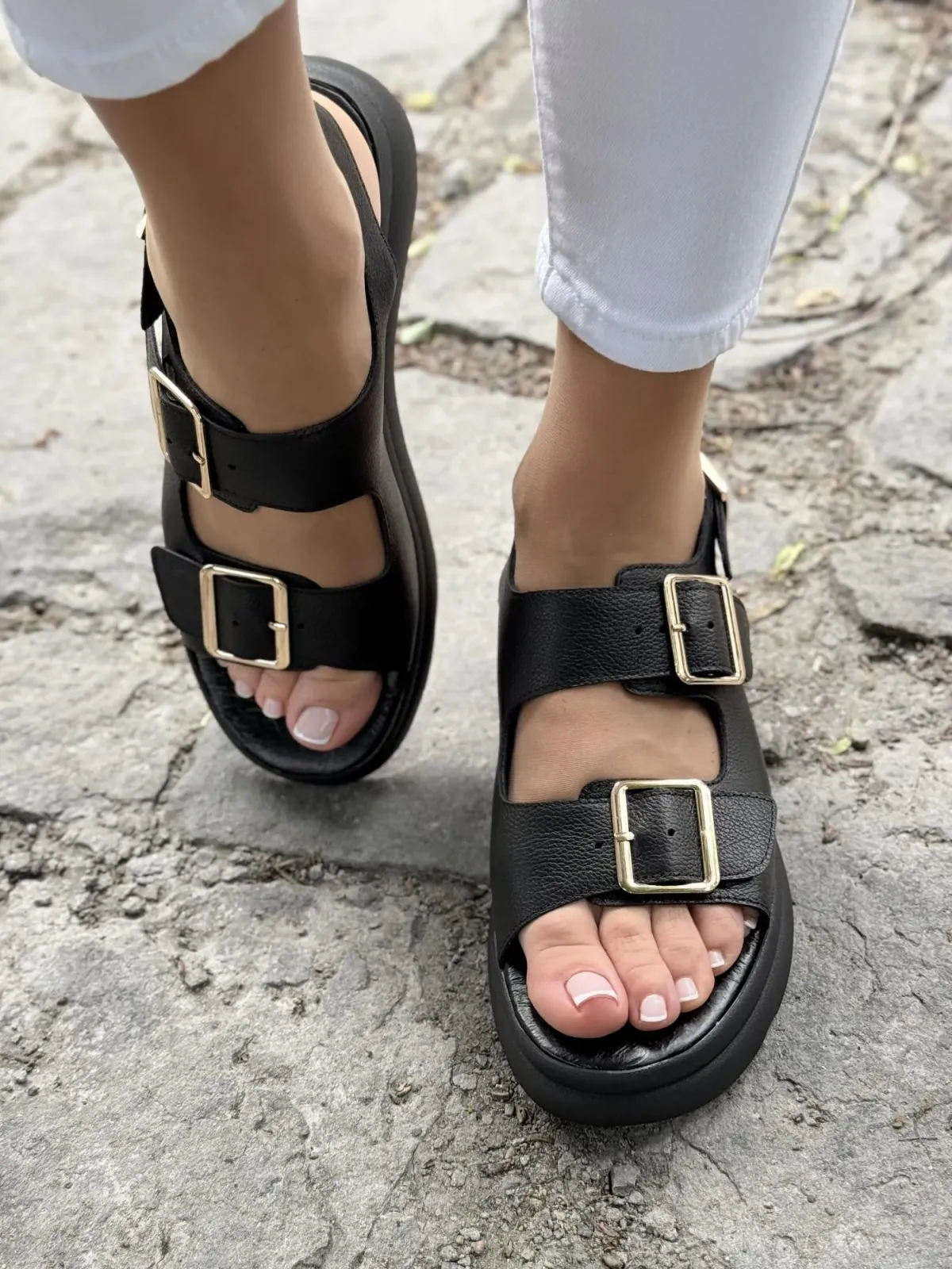 Sandałki damskie OLEKSY ze skóry naturalnej Polskiej produkcji