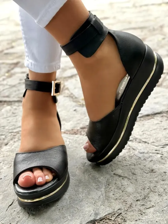 Sandałki damskie OLEKSY ze skóry naturalnej Polskiej produkcji