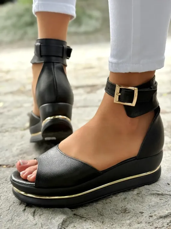 Sandałki damskie OLEKSY ze skóry naturalnej Polskiej produkcji