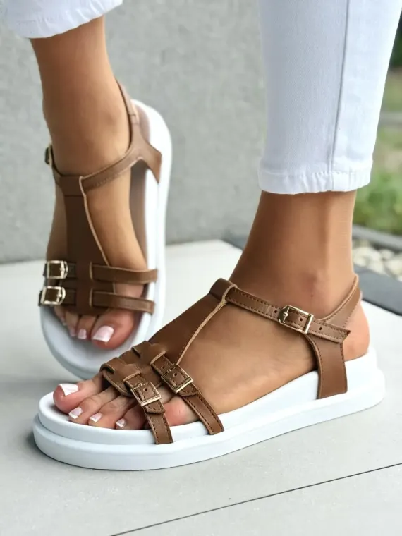 Sandałki damskie OLEKSY ze skóry naturalnej Polskiej produkcji