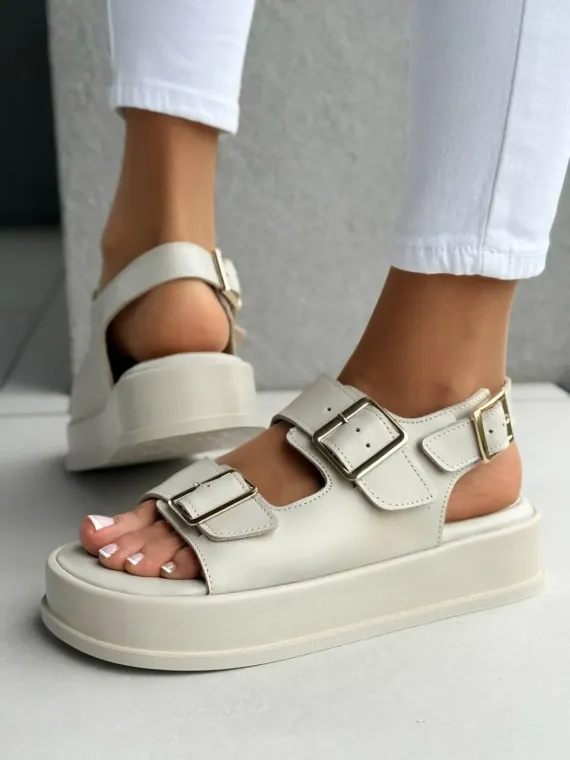 Sandałki damskie OLEKSY ze skóry naturalnej Polskiej produkcji