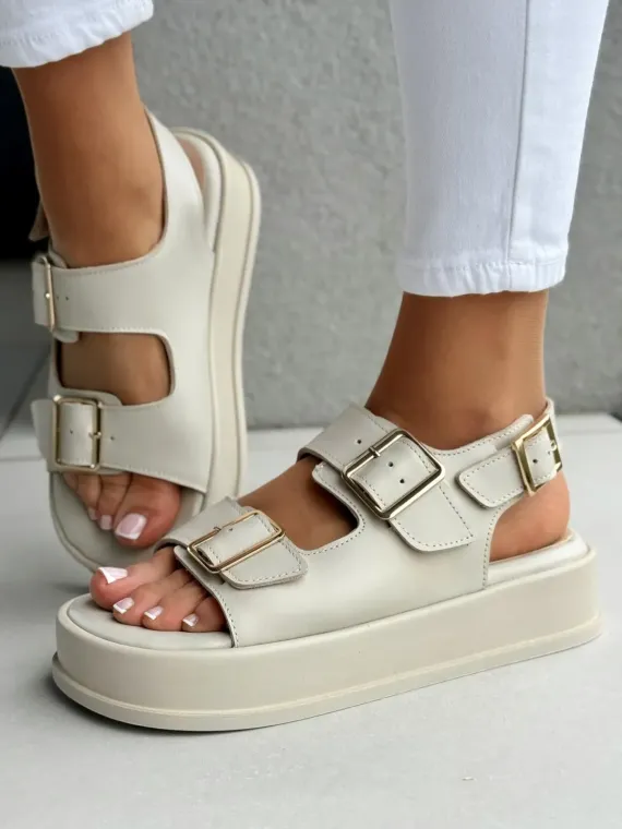 Sandałki damskie OLEKSY ze skóry naturalnej Polskiej produkcji