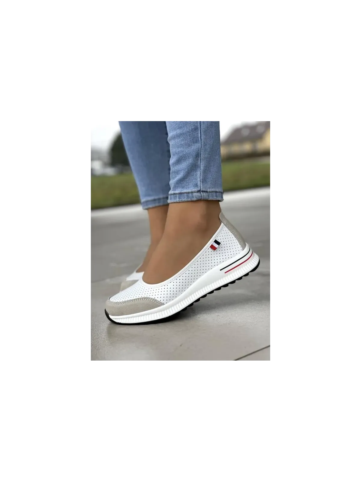 Balerinki damskie ze skóry naturalnej