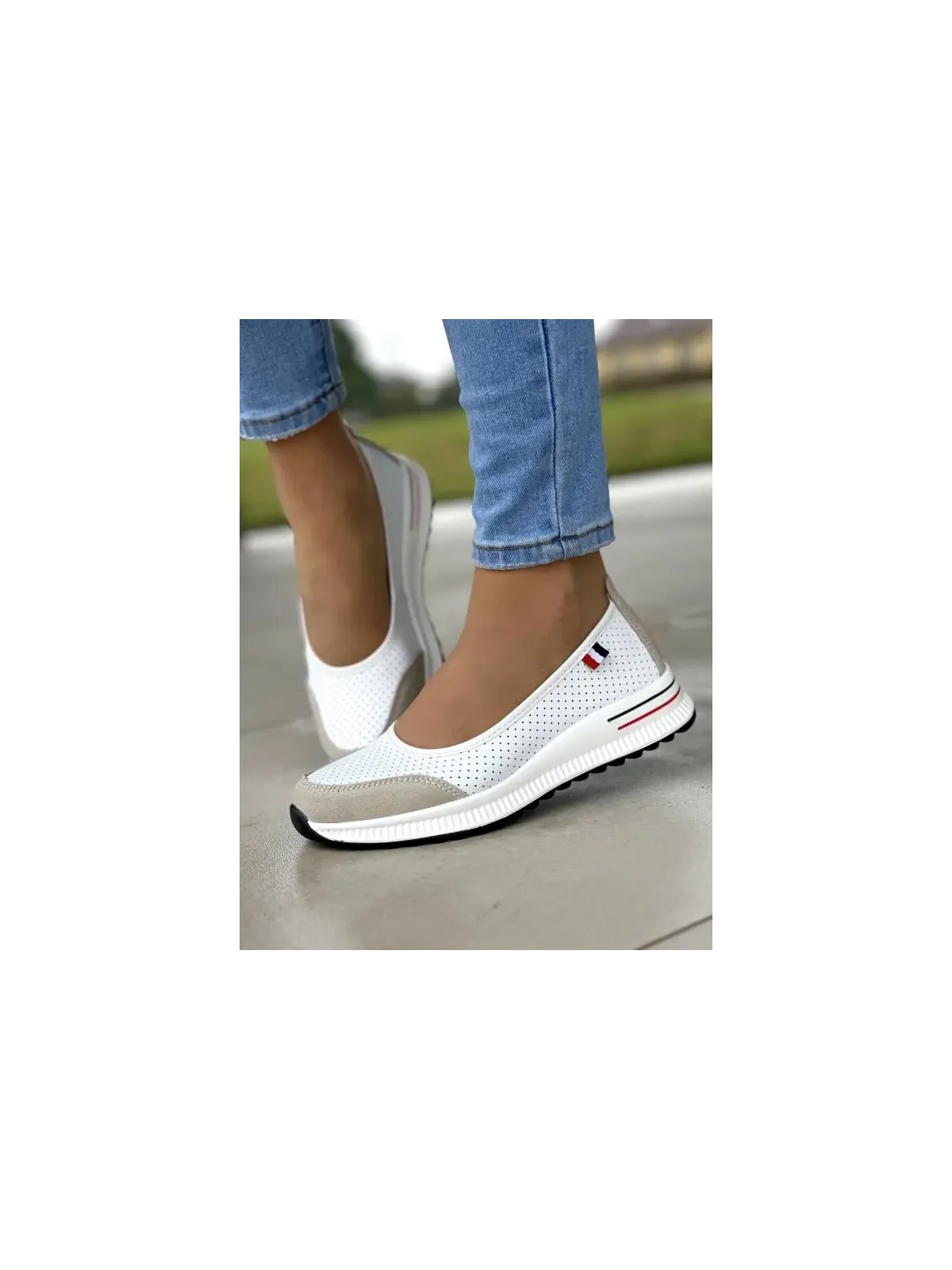 Balerinki damskie ze skóry naturalnej