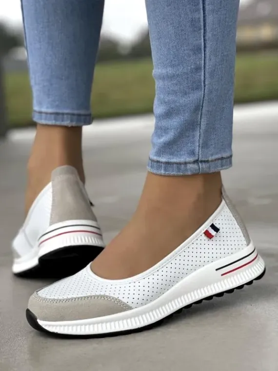 Balerinki damskie ze skóry naturalnej