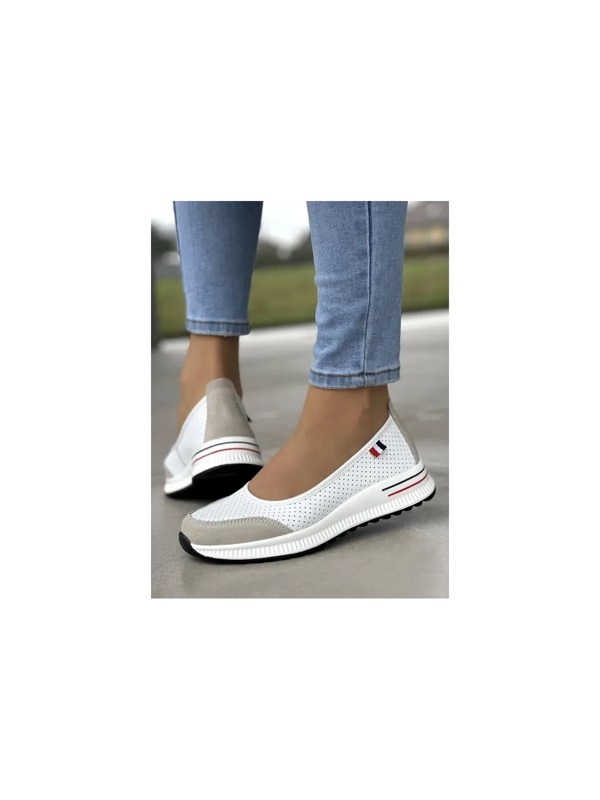 Balerinki damskie ze skóry naturalnej