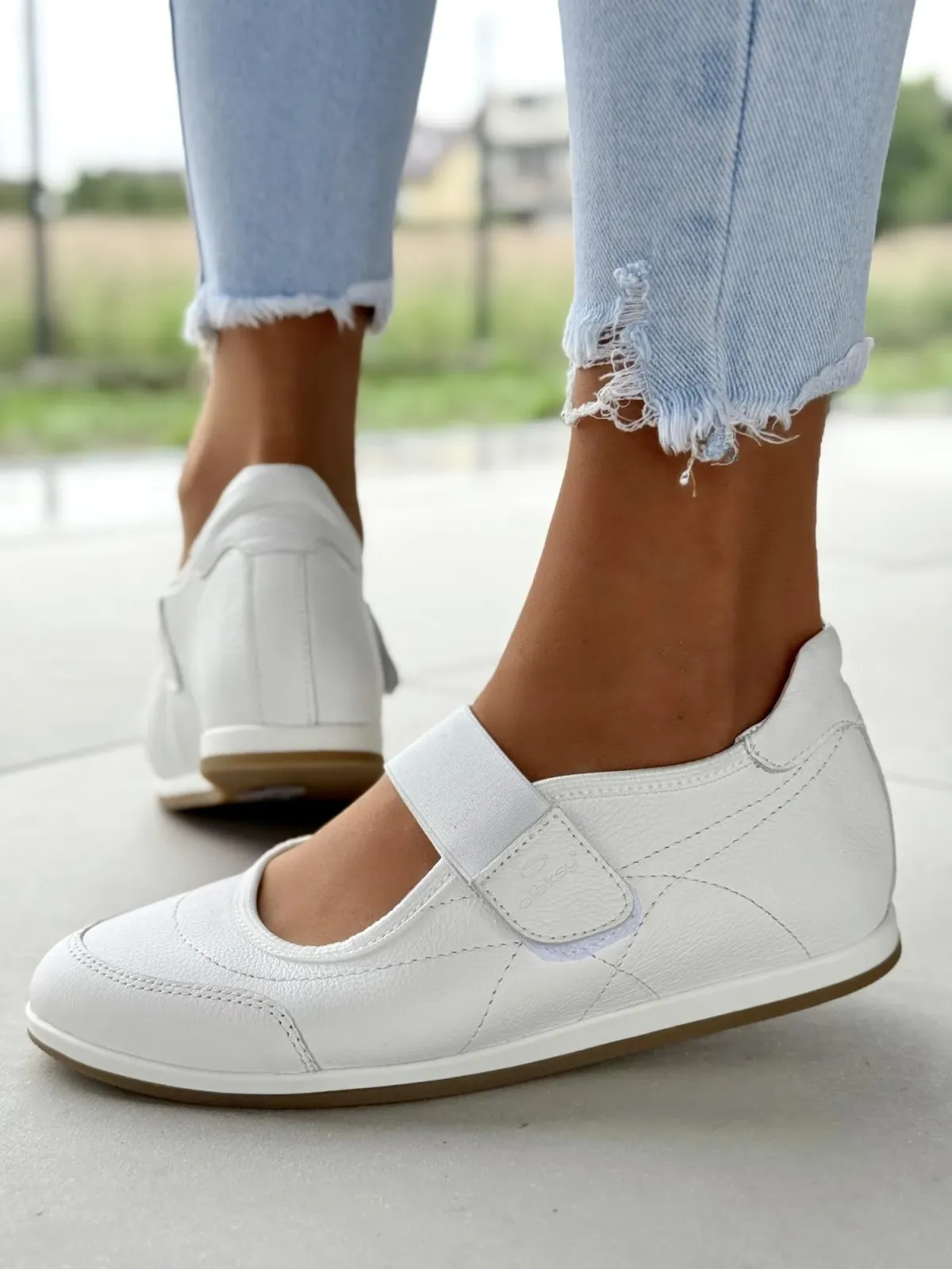 Sneakersy damskie OLEKSY ze skóry naturalnej Polskiej produkcji