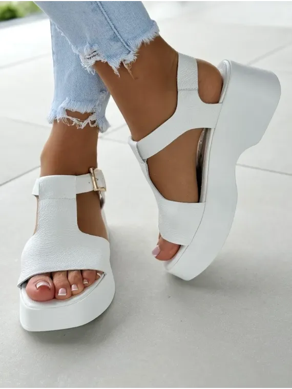 Sandałki damskie OLEKSY ze skóry naturalnej Polskiej produkcji