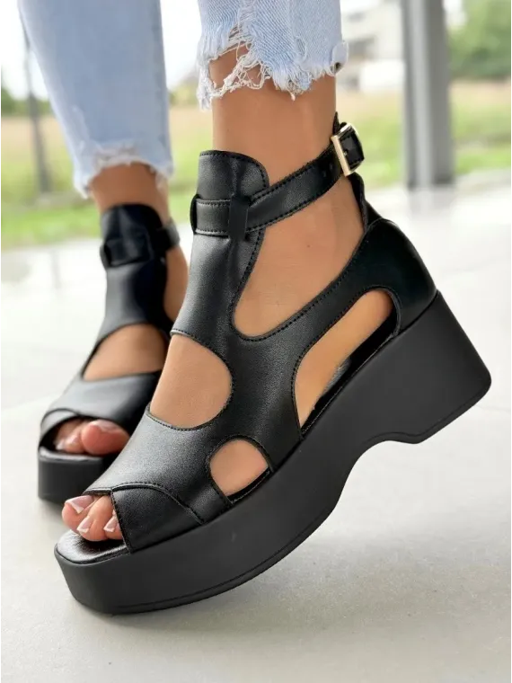 Sandałki damskie OLEKSY ze skóry naturalnej Polskiej produkcji