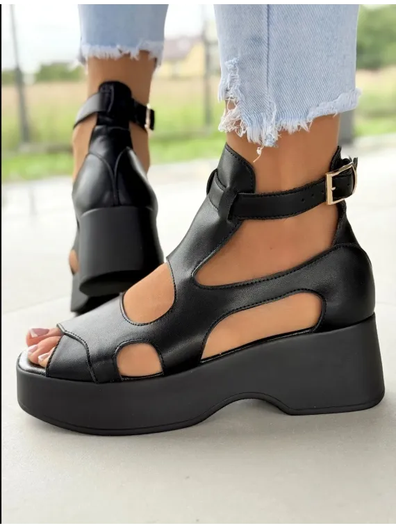 Sandałki damskie OLEKSY ze skóry naturalnej Polskiej produkcji