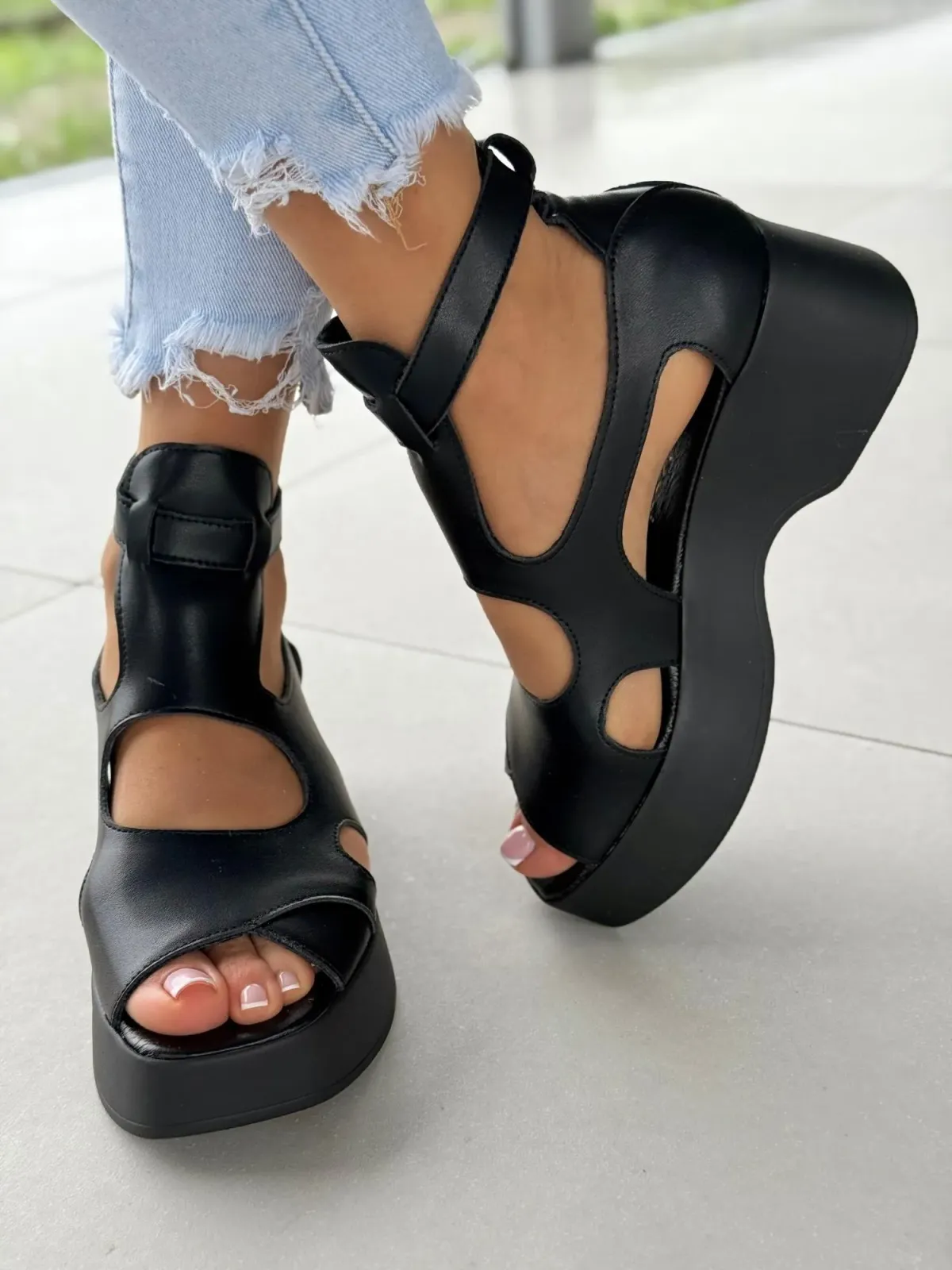 Sandałki damskie OLEKSY ze skóry naturalnej Polskiej produkcji