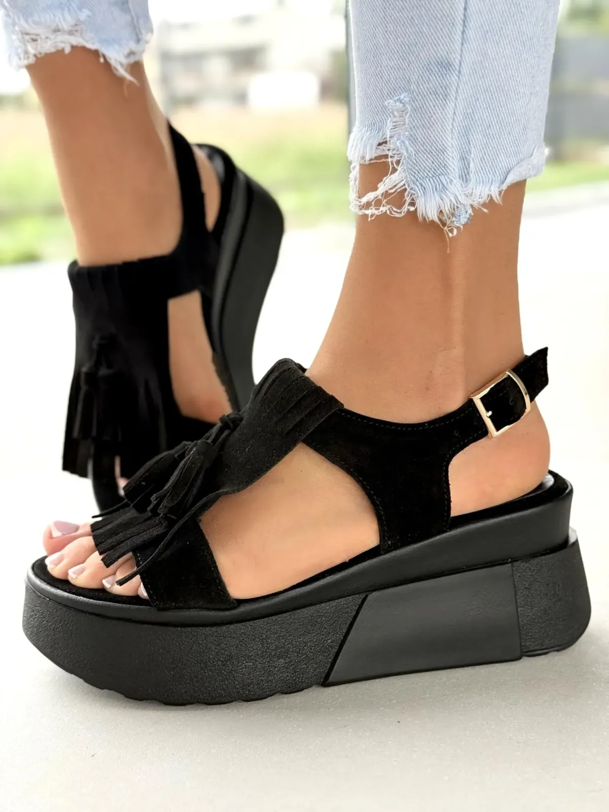 Sandałki damskie OLEKSY ze skóry naturalnej Polskiej produkcji