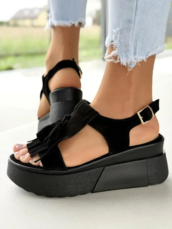 Sandałki damskie OLEKSY ze skóry naturalnej Polskiej produkcji