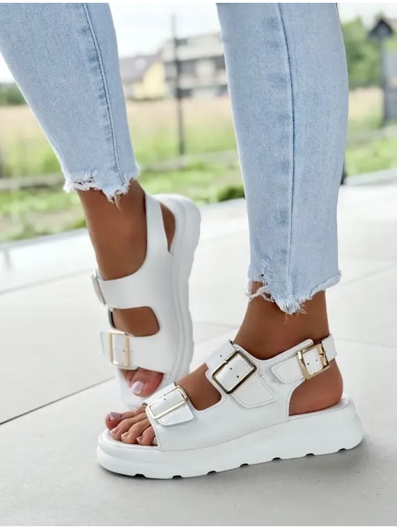 Sandałki damskie OLEKSY ze skóry naturalnej Polskiej produkcji