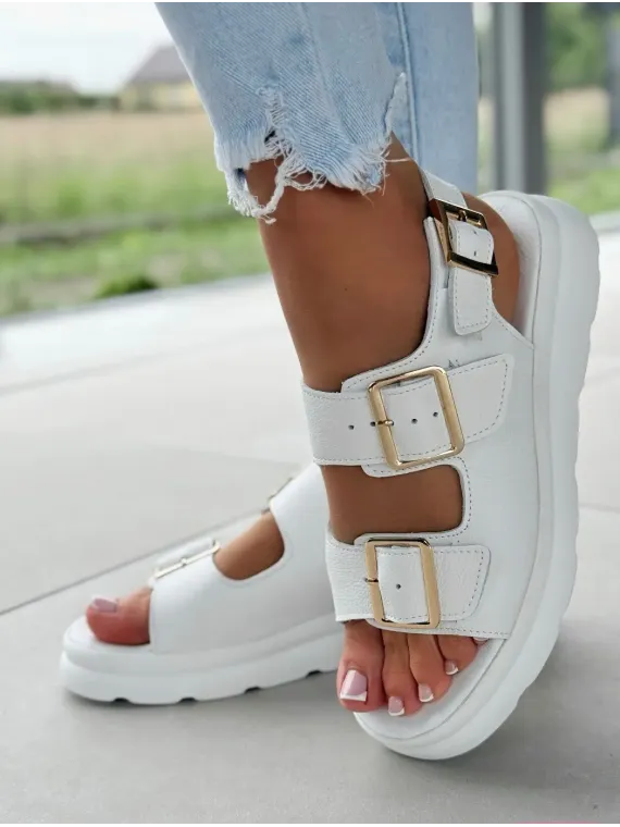 Sandałki damskie OLEKSY ze skóry naturalnej Polskiej produkcji