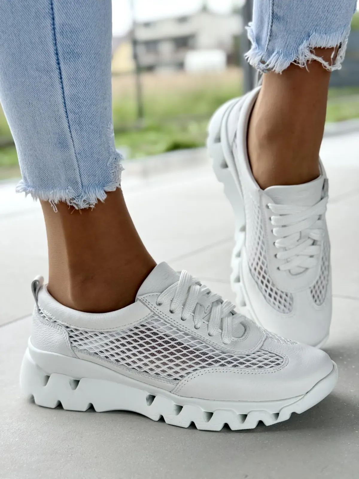 Sneakersy damskie OLEKSY ze skóry naturalnej Polskiej produkcji