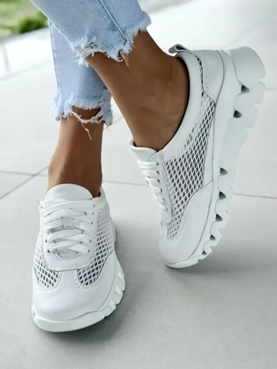 Sneakersy damskie OLEKSY ze skóry naturalnej Polskiej produkcji