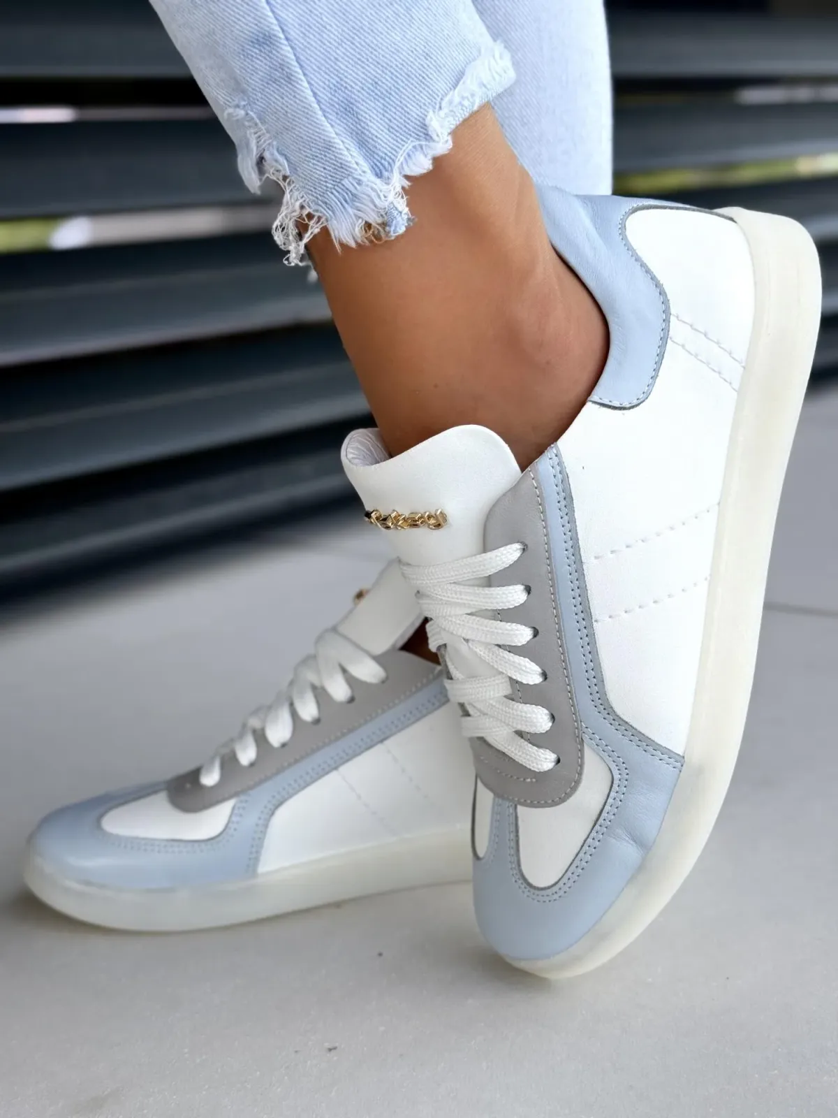 Sneakersy damskie OLEKSY ze skóry naturalnej Polskiej produkcji