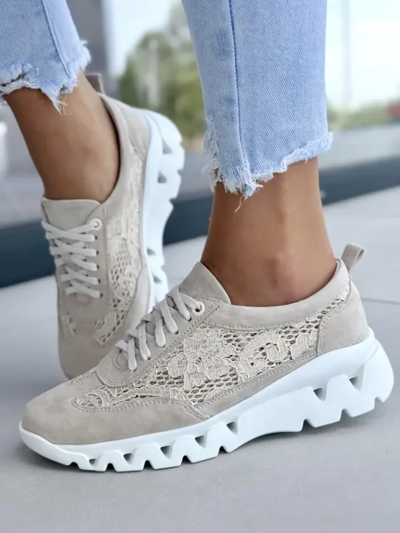 Sneakersy damskie OLEKSY ze skóry naturalnej Polskiej produkcji