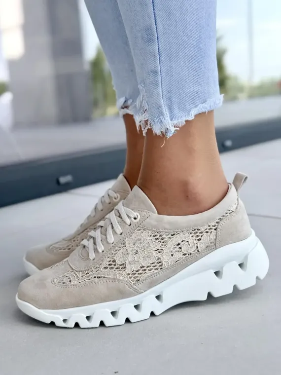 Sneakersy damskie OLEKSY ze skóry naturalnej Polskiej produkcji