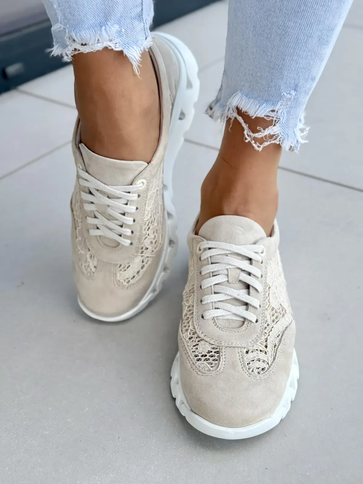 Sneakersy damskie OLEKSY ze skóry naturalnej Polskiej produkcji